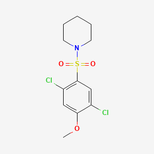 molecular formula C12H15Cl2NO3S B1663871 1-(2,5-二氯-4-甲氧基苯基)磺酰哌啶 CAS No. 1361532-00-4