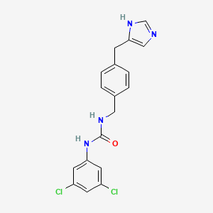 molecular formula C18H16Cl2N4O B1663876 1-(3,5-二氯苯基)-3-[[4-(1H-咪唑-5-基甲基)苯基]甲基]脲 CAS No. 1184301-42-5