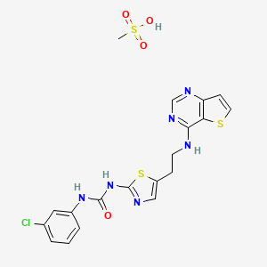 molecular formula C19H19ClN6O4S3 B1663878 SNS-314 甲磺酸盐 CAS No. 1146618-41-8