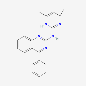 B1663892 4-phenyl-N-(4,4,6-trimethyl-1H-pyrimidin-2-yl)quinazolin-2-amine CAS No. 511514-03-7