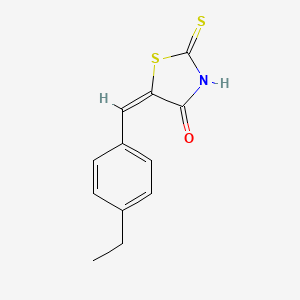 molecular formula C12H11NOS2 B1663893 5-[(4-乙基苯基)亚甲基]-2-硫代-4-噻唑烷酮 CAS No. 403811-55-2