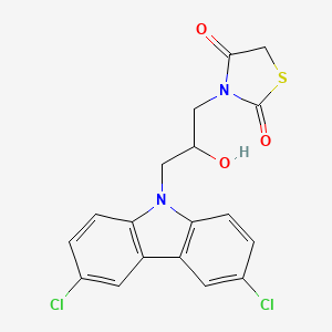 molecular formula C18H14Cl2N2O3S B1663894 3-[3-(3,6-二氯-9H-咔唑-9-基)-2-羟基丙基]-1,3-噻唑烷-2,4-二酮 CAS No. 312631-87-1