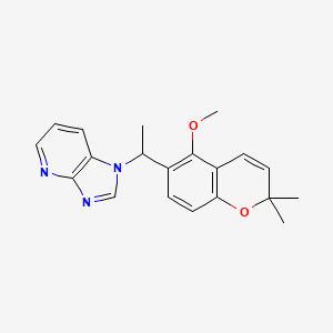 molecular formula C20H21N3O2 B1663896 1-(1-(5-甲氧基-2,2-二甲基-2H-色满-6-基)乙基)-1H-咪唑并[4,5-b]吡啶 CAS No. 773852-25-8