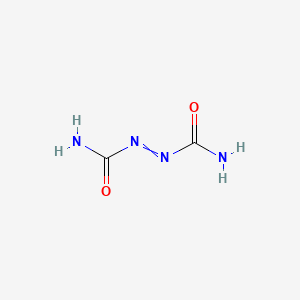 molecular formula C2H4N4O2<br>NH2CON=NCONH2<br>C2H4N4O2 B1663908 偶氮二甲酰胺 CAS No. 123-77-3