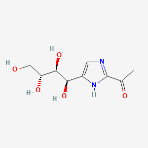 molecular formula C9H14N2O5 B1664050 2-Acetyl-4(5)-tetrahydroxybutylimidazole CAS No. 94944-70-4