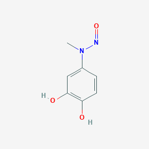 molecular formula C7H8N2O3 B1664103 4-[methyl(Nitroso)amino]benzene-1,2-Diol CAS No. 173043-84-0