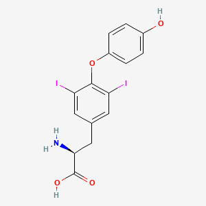 molecular formula C15H13I2NO4 B1664108 3,5-二碘-L-酪氨酸 CAS No. 1041-01-6