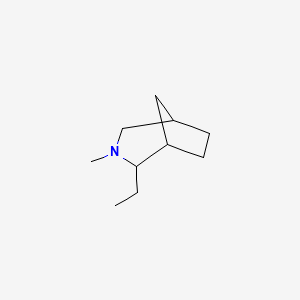 molecular formula C10H19N B1664116 3-Azabicyclo(3.2.1)octane, 2-ethyl-N-methyl- CAS No. 64048-82-4