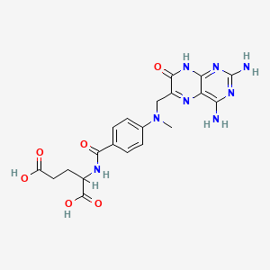 molecular formula C20H22N8O6 B1664196 2-[[4-[(2,4-二氨基-7-氧代-8H-蝶啶-6-基)甲基-甲基氨基]苯甲酰]氨基]戊二酸 CAS No. 5939-37-7