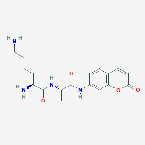 molecular formula C19H26N4O4 B1664197 L-丙氨酰胺，L-赖氨酰-N-(4-甲基-2-氧代-2H-1-苯并吡喃-7-基)- CAS No. 94149-28-7