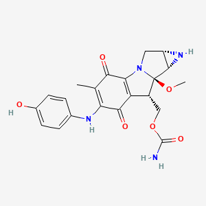 molecular formula C21H21N4O7- B1664201 7-N-(4-羟基苯基)丝裂霉素 C CAS No. 70343-57-6