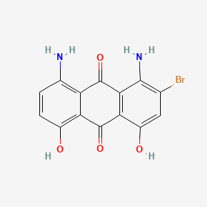 molecular formula C14H9BrN2O4 B1664219 9,10-蒽醌，1,8-二氨基-2-溴-4,5-二羟基- CAS No. 65235-63-4