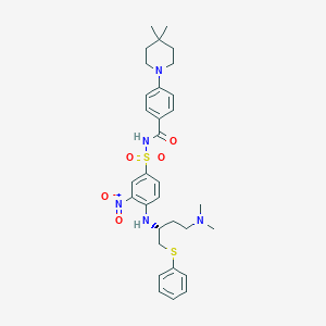 molecular formula C32H41N5O5S2 B1664228 N-[4-[[(2R)-4-(二甲氨基)-1-苯硫基丁烷-2-基]氨基]-3-硝基苯基]磺酰基-4-(4,4-二甲基哌啶-1-基)苯甲酰胺 CAS No. 406228-55-5
