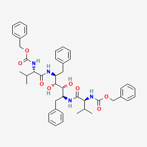 molecular formula C44H54N4O8 B1664250 L-艾利糖，1,2,5,6-十四脱氧-2,5-双[[(2S)-3-甲基-1-氧代-2-[[(苯甲氧基)羰基]氨基]丁基]氨基]-1,6-二苯基- CAS No. 142861-15-2