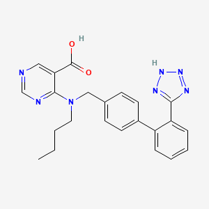 molecular formula C23H23N7O2 B1664267 4-[丁基([2'-(1H-四唑-5-基)[1,1'-联苯]-4-基]甲基)氨基]-5-嘧啶甲酸 CAS No. 141872-46-0