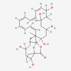 molecular formula C32H52O8 B1664281 (17Z,19Z,21Z,23Z,25Z)-3-乙基-4,6,10,12,14,16-六羟基-15,27,28-三甲基-1-氧杂环八二十八-17,19,21,23,25-戊烯-2-酮 CAS No. 141443-40-5