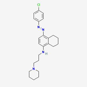 molecular formula C24H31ClN4 B1664301 1-(3-((4-((p-Chlorophenyl)azo)-5,6,7,8-tetrahydro-1-naphthyl)amino)propyl)piperidine CAS No. 3365-99-9