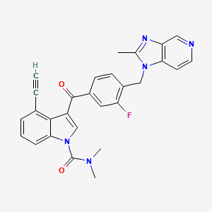 molecular formula C28H22FN5O2 B1664305 ABT-491 free base CAS No. 170499-15-7