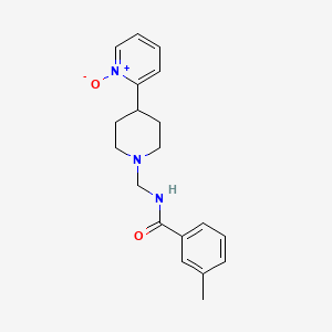 molecular formula C19H21N3O2 B1664309 3-Methyl-n-(1-oxy-3',4',5',6'-tetrahydro-2'h-(2,4'-bipyridine)-1'-ylmethyl)benzamide CAS No. 630119-43-6