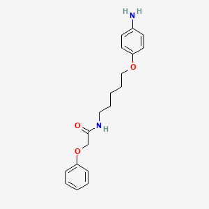 molecular formula C19H24N2O3 B1664326 乙酰胺，N-(5-(对氨基苯氧基)戊基)-2-苯氧基- CAS No. 102008-71-9