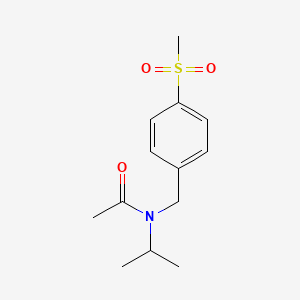molecular formula C13H19NO3S B1664328 N-异丙基-N-(对-(甲基磺酰基)苄基)-乙酰胺 CAS No. 3613-88-5