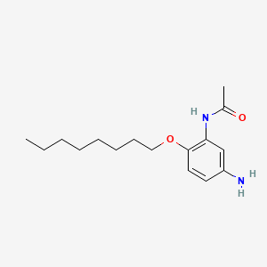 molecular formula C16H26N2O2 B1664329 Acetanilide, 5'-amino-2'-(octyloxy)- CAS No. 13724-16-8
