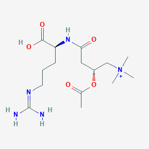 molecular formula C15H30N5O5+ B1664337 乙酰肉碱精氨酰胺 CAS No. 149341-40-2