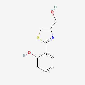 molecular formula C10H9NO2S B1664396 4-噻唑甲醇，2-(2-羟基苯基)- CAS No. 154037-50-0
