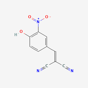 molecular formula C10H5N3O3 B1664420 2-[(4-羟基-3-硝基苯基)亚甲基]丙二腈 CAS No. 90947-89-0