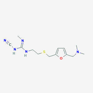 molecular formula C13H21N5OS B1664441 N-(2-(((5-((二甲氨基)甲基)-2-呋喃基)甲基)硫代)乙基)-N'-甲基-N''-氰基胍 CAS No. 66357-17-3