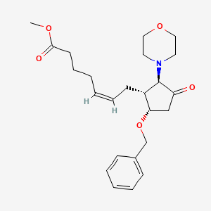 B1664442 Methyl 7-(2-(4-morpholinyl)-3-oxo-5-(phenylmethoxy)cyclopentyl)-5-heptenoate CAS No. 74480-27-6