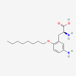 molecular formula C17H28N2O3 B1664489 丙氨酸，3-(5-氨基-2-(辛氧基)苯基)- CAS No. 13724-17-9