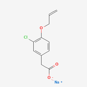 molecular formula C11H10ClNaO3 B1664501 阿克洛芬酸钠 CAS No. 24049-18-1