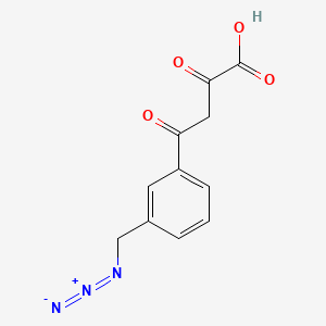 molecular formula C24H14NNa3O12S3 B1664524 4-(3-叠氮甲基苯基)-2,4-二氧代丁酸 CAS No. 544467-07-4