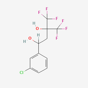 molecular formula C11H9ClF6O2 B1664540 1,3-BUTANEDIOL, 1-(m-CHLOROPHENYL)-4,4,4-TRIFLUORO-3-TRIFLUOROMETHYL- CAS No. 34848-22-1
