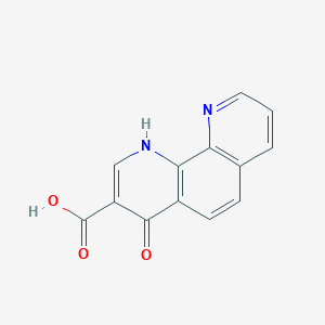 molecular formula C13H8N2O3 B1664547 4-oxo-1H-1,10-phenanthroline-3-carboxylic acid CAS No. 331830-20-7