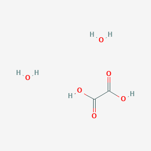 molecular formula C2H2O4. 2 H2O<br>(COOH)2. 2 H2O<br>C2H6O6 B166457 Oxalic acid dihydrate CAS No. 6153-56-6