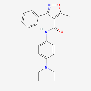 B1664599 N-[4-(diethylamino)phenyl]-5-methyl-3-phenyl-1,2-oxazole-4-carboxamide CAS No. 544681-96-1