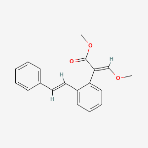 molecular formula C19H18O3 B1664606 甲基 (2Z)-3-甲氧基-2-{2-[(E)-2-苯乙烯基]苯基}丙烯酸酯 CAS No. 103455-29-4