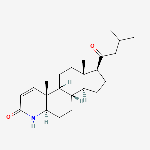 molecular formula C23H35NO2 B1664640 (5α)-23-甲基-4-氮杂-21-去胆-1-烯-3,20-二酮 CAS No. 103497-68-3
