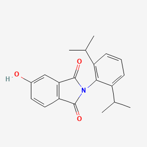 molecular formula C20H21NO3 B1664654 2-(2,6-二异丙基苯基)-5-羟基异吲哚啉-1,3-二酮 CAS No. 105624-86-0