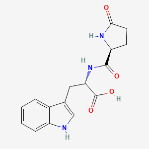 molecular formula C16H17N3O4 B1664667 5-Oxoprolyltryptophan CAS No. 35937-24-7