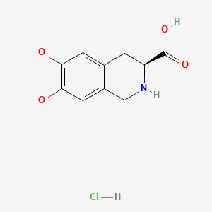 B1664674 (S)-6,7-dimethoxy-1,2,3,4-tetrahydroisoquinoline-3-carboxylic acid hydrochloride CAS No. 82586-62-7