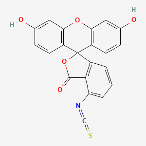 molecular formula C21H11NO5S B1664681 3',6'-二羟基-6-异硫氰酸酯螺[异苯并呋喃-1(3H)，9'-[9H]氧杂蒽]-3-酮 CAS No. 3326-31-6