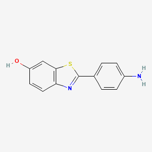 molecular formula C13H10N2OS B1664693 2-(4-氨基苯基)苯并[d]噻唑-6-醇 CAS No. 178804-18-7