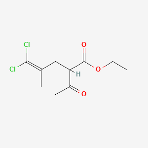 molecular formula C10H14Cl2O3 B1664720 4-Pentenoic acid, 2-acetyl-5,5-dichloro-4-methyl-, ethyl ester CAS No. 40526-96-3