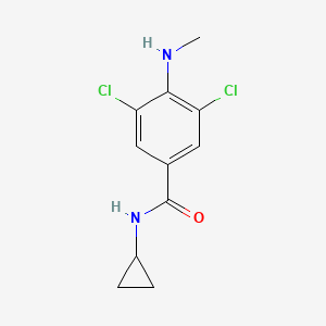 molecular formula C11H12Cl2N2O B1664722 3,5-Dichloro-N-cyclopropyl-4-(methylamino)benzamide CAS No. 60439-52-3