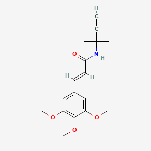 molecular formula C17H21NO4 B1664723 N-(1,1-Dimethyl-2-propynyl)-3,4,5-trimethoxycinnamamide CAS No. 22198-93-2