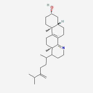 molecular formula C28H45NO B1664724 15-Aza-24-methylene-8,14-cholestadiene-3beta-ol CAS No. 50686-98-1