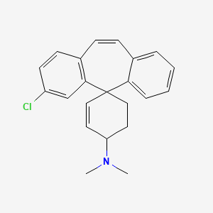 molecular formula C22H22ClN B1664737 5'-氯-N,N-二甲基螺[环己-2-烯-4,2'-三环[9.4.0.03,8]十五-1(15),3(8),4,6,9,11,13-庚烯]-1-胺 CAS No. 69319-52-4